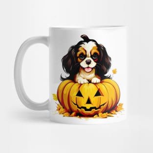 Cavalier King Charles Spaniel Dog inside Pumpkin#1 Mug